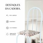 Kit 4 Cadeiras Tubular 89x37x42 Cm Ane B Arabesco/ Branco