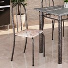 Kit 4 Cadeiras Tubular 89x37x42 Cm Ane B Botanic Bege / Mart