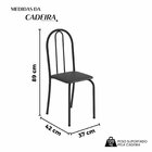 Kit 4 Cadeiras Tubular 89x37x42 Cm Ane B Preto