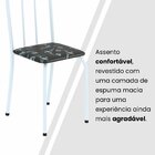 Kit 4 Cadeiras Tubular 89x37x42 Cm Ane B Preto/ Branco