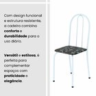 Kit 4 Cadeiras Tubular 89x37x42 Cm Ane B Preto/ Branco