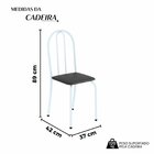 Kit 4 Cadeiras Tubular 89x37x42 Cm Ane B Preto/ Branco