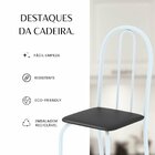 Kit 4 Cadeiras Tubular 89x37x42 Cm Ane B Preto/ Branco