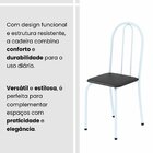Kit 4 Cadeiras Tubular 89x37x42 Cm Ane B Preto/ Branco