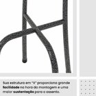 Kit 4 Cadeiras Tubular 95x37x40 Cm Dany Arabesco/ Mart Prata