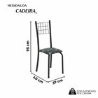 Kit 4 Cadeiras Tubular 95x37x40 Cm Dany Preto