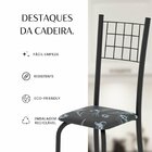 Kit 4 Cadeiras Tubular 95x37x40 Cm Dany Preto
