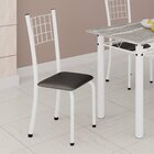 Kit 4 Cadeiras Tubular 95x37x40 Cm Dany Preto/ Branco