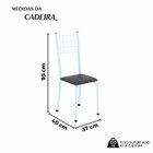 Kit 4 Cadeiras Tubular 95x37x40 Cm Dany Preto/ Branco