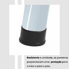 Kit 4 Cadeiras Tubular 96x36x41 Cm Iris B Botanic Bege / Bran