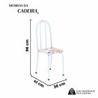 Kit 4 Cadeiras Tubular 96x36x41 Cm Iris B Botanic Bege / Bran