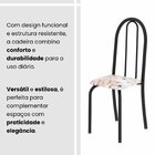 Kit 4 Cadeiras Tubular 96x36x41 Cm Iris B Botanic Bege / Preto