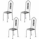 Kit 4 Cadeiras Tubular Bianca  Martelado Perola/paraopeba