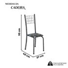 Kit 4 Cadeiras Tubular Dany 95x37x40 Cm Preto /mart Prata