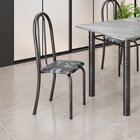 Kit 4 Cadeiras Tubular Iris B 96x36x41 Cm Preto/mart Prata