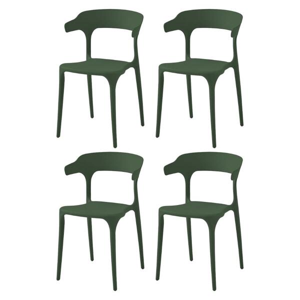 Kit 4 Cadeiras Valéria Rivatti 48,5cm Pp Verde Mata