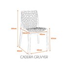 Kit 4 Cadeiras Vazada Em Polipropileno Gruvyer Espresso Móvei