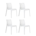 Kit 4 Cadeiras Vazada Em Polipropileno Gruvyer Espresso Móvei