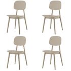 Kit 4 Cadeiras Vegas Cátia Fratini Em Polipropileno Cor Fendi