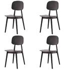 Kit 4 Cadeiras Vegas Cátia Fratini Em Polipropileno Cor Preto