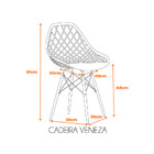 Kit 4 Cadeiras Veneza Com Estrutura Polipropileno E Base Made