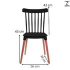 Kit 4 Cadeiras Windsor Preta