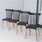 Kit 4 Cadeiras Windsor Preta