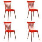 Kit 4 Cadeiras Windsor Vermelho