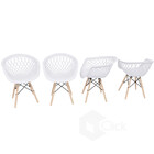 Kit 4 Cadeirasbranca Design Poltrona