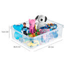 Kit 4 Caixa Bandeja Organizadora Plástica Média Para Acessóri