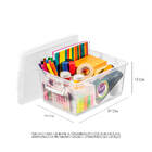 Kit 4 Caixa Organizadora Pequena Com Trava 4 Litros Cristal O