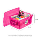 Kit 4 Caixa Organizadora Pequena Com Trava 4 Litros Pink Orde