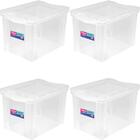 Kit 4 Caixas Organizadoras Plásticas 30l Com Trava Ordene Inc