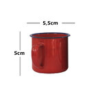 Kit 4 Caneca Esmaltada 90 Ml Xícara Café Chá Retrô