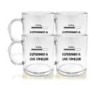 Kit 4 Canecas Acrílico Personalizadas Transparente