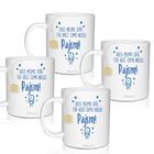 Kit 4 Canecas Com Laço Lembrancinha Personalizada Para Pajem