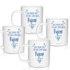 Kit 4 Canecas Com Laço Lembrancinha Personalizada Para Pajem