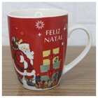 Kit 4 Canecas De Natal Papai Noel Feliz Natal Em Cerâmica 350