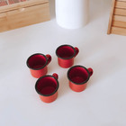 Kit 4 Canecas Esmaltada Mini Caneca De Ferro Xícara Café Chá