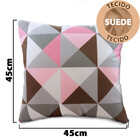 Kit 4 Capa Almofada Decorativa Com Ziper Suede 45x45 Bf Colch