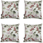 Kit 4 Capa De Almofada Impermeável Estampa Digital 100% Algod