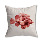 Kit 4 Capa De Almofada Nautica Coral Peixe Suede