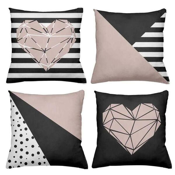 Kit 4 Capa De Almofadas 40x40cm Diamante