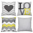 Kit 4 Capa De Almofadas Decorativas Personalizado 40x40cm Est