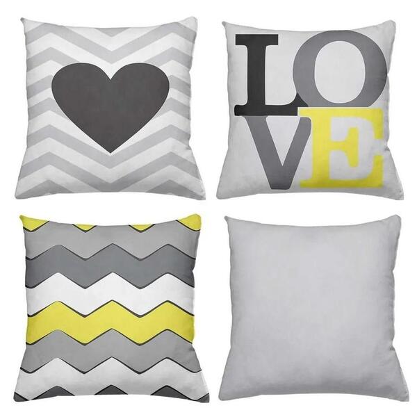 Kit 4 Capa De Almofadas Decorativas Personalizado 40x40cm Est