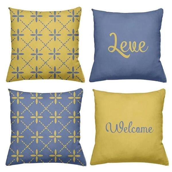 Kit 4 Capa De Almofadas Decorativas Personalizado 40x40cm Est