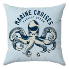 Kit 4 Capas Almofadas Decorativa Praia E Mar  45x45 Id Decor