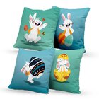 Kit 4 Capas Almofadas Decorativas Own Coelho Da Páscoa Brinca