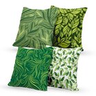 Kit 4 Capas Almofadas Decorativas Own Folhas Diversas - 45x45