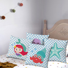 Kit 4 Capas Almofadas Decorativas Sereia 45x45 - Id Decor
